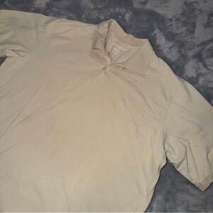Eddie Bauer Men's Big and Tall Tan Polo Shirt